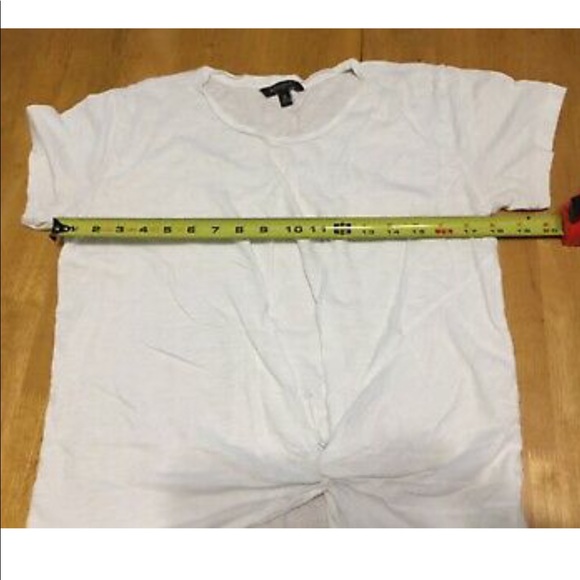 Banana Republic White Knit Tee T-shirt TOP Knot M - Picture 6 of 9